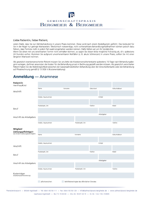 Patientenformular
